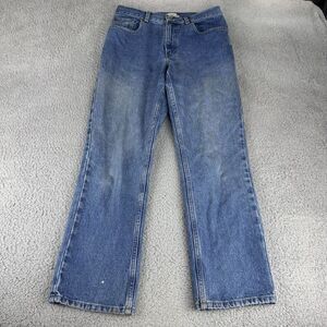 LL Bean Original Fit Double L Jeans Size 10 Regular Blue High Rise‎ Straight Leg